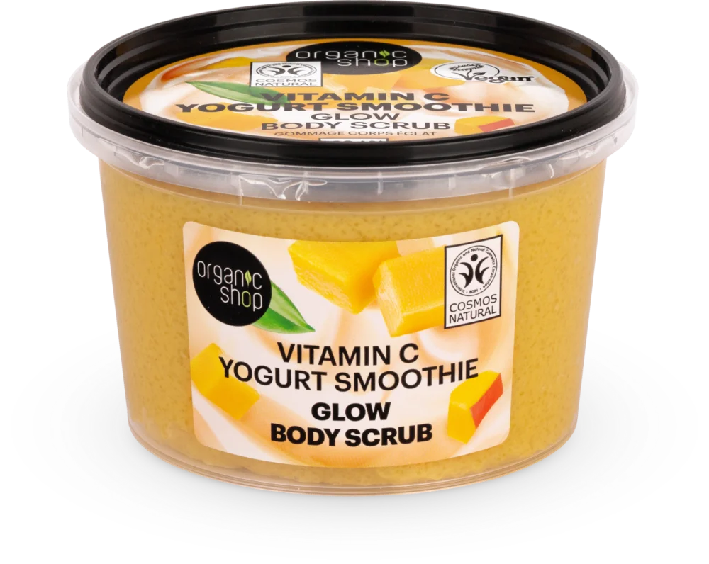 Rabatt Organic Shop Glow Body Scrub Vitamin C Yogurt Smoothie, 250 ml