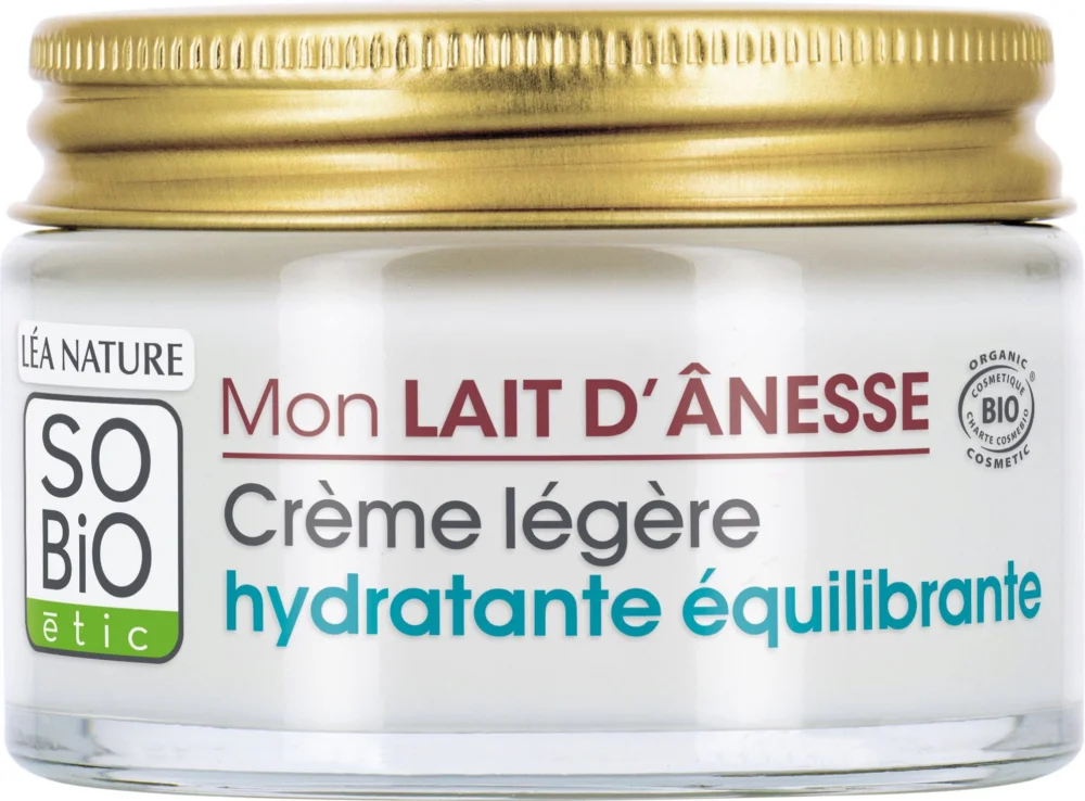 Fri frakt LÉA NATURE SO BiO étic Åsnemjölk Lätt Fuktgivande Kräm, 50 ml