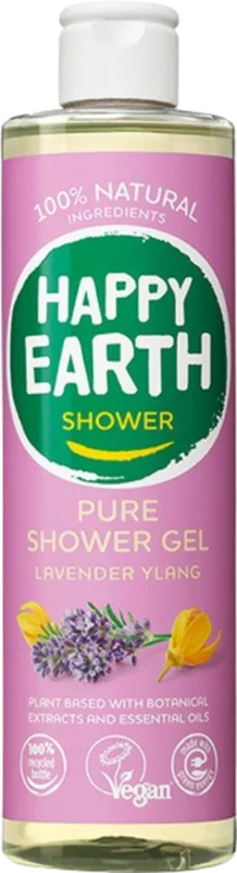 Beställ idag Happy Earth Pure Shower Gel, Rose Petitgrain (300 ml)