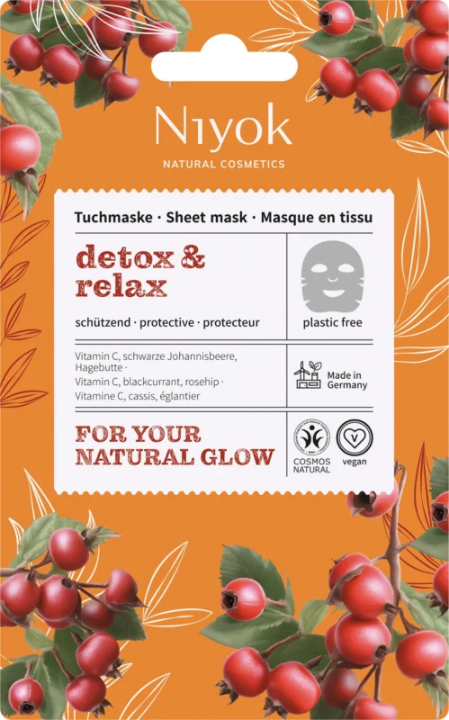 Niyok Skyddande Dukmask Detox & Relax, 10 ml Billig