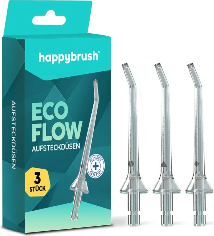 Endast denna vecka happybrush Eco Flow Munsköljtillbehör, 3 st.