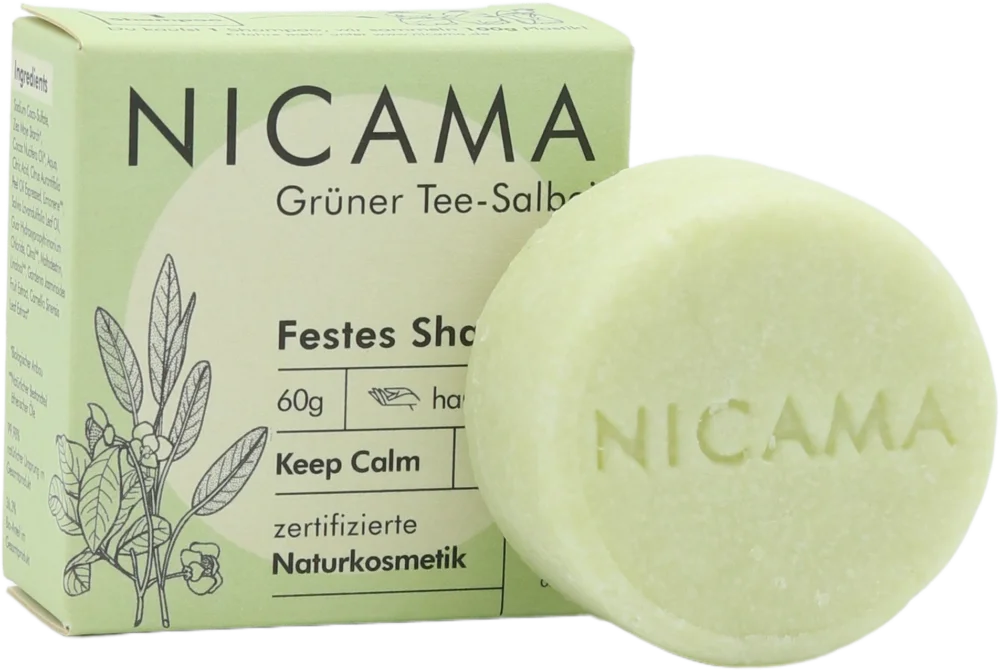 Extra rabatt NICAMA Schampokaka Grönt Te - Salvia, 60 g