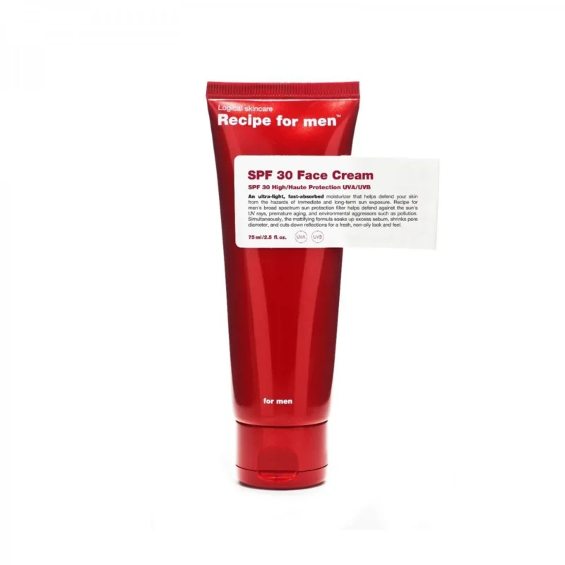 Recipe for Men SPF 30 Face Cream Kundfavorit