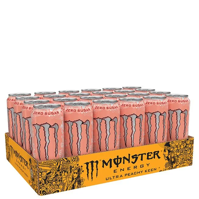 Säker betalning 24 x Monster Energy Ultra 500 ml Peachy Keen Zero Sugar