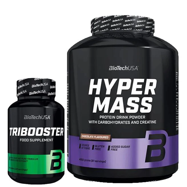 Hyper Mass Gainer 4 kg + Tribooster Testo 2000 mg 60 Tabletter Utförsäljning