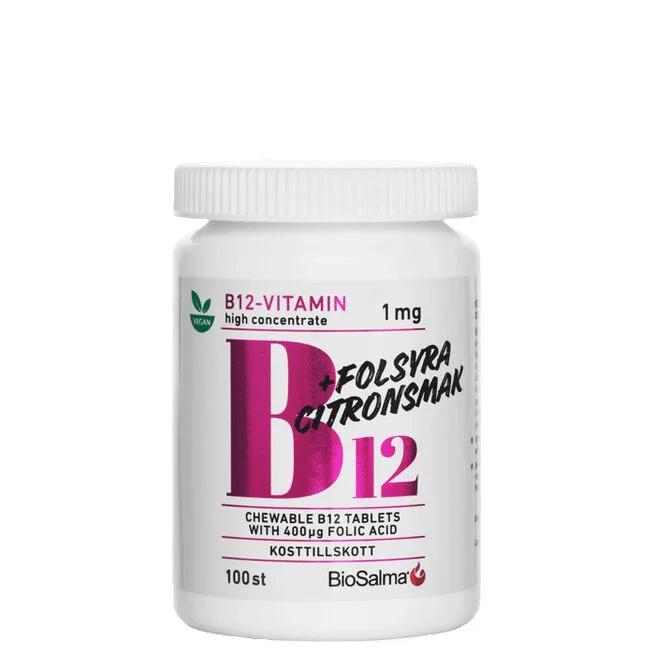 B12 Vitamin 1mg + Folsyra 100 tabletter Kampanjpris