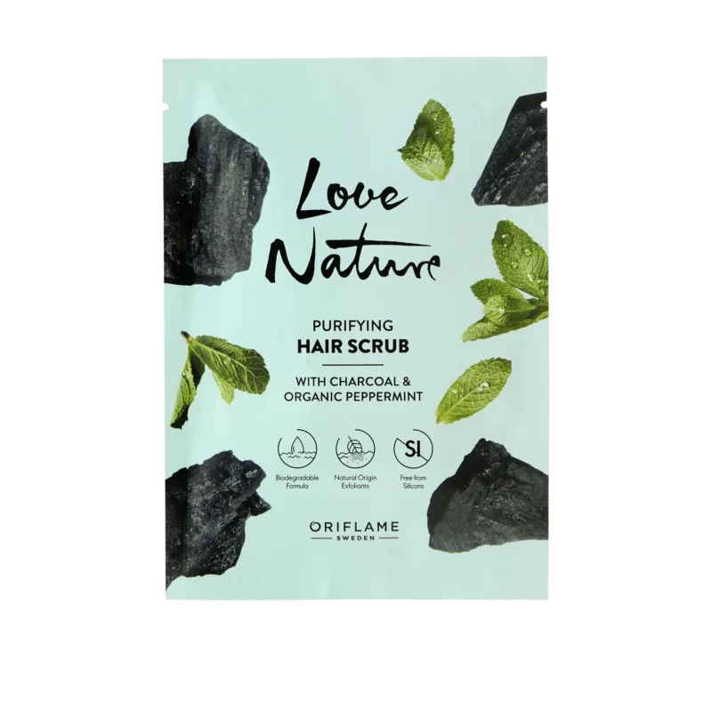 Purifying Hair Scrub with Charcoal & Organic Peppermint Billig